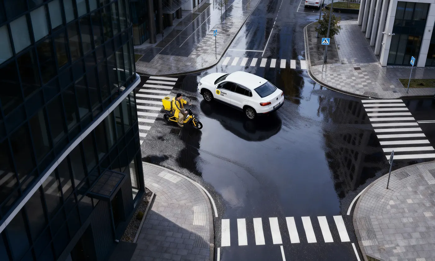 Курьер в городе